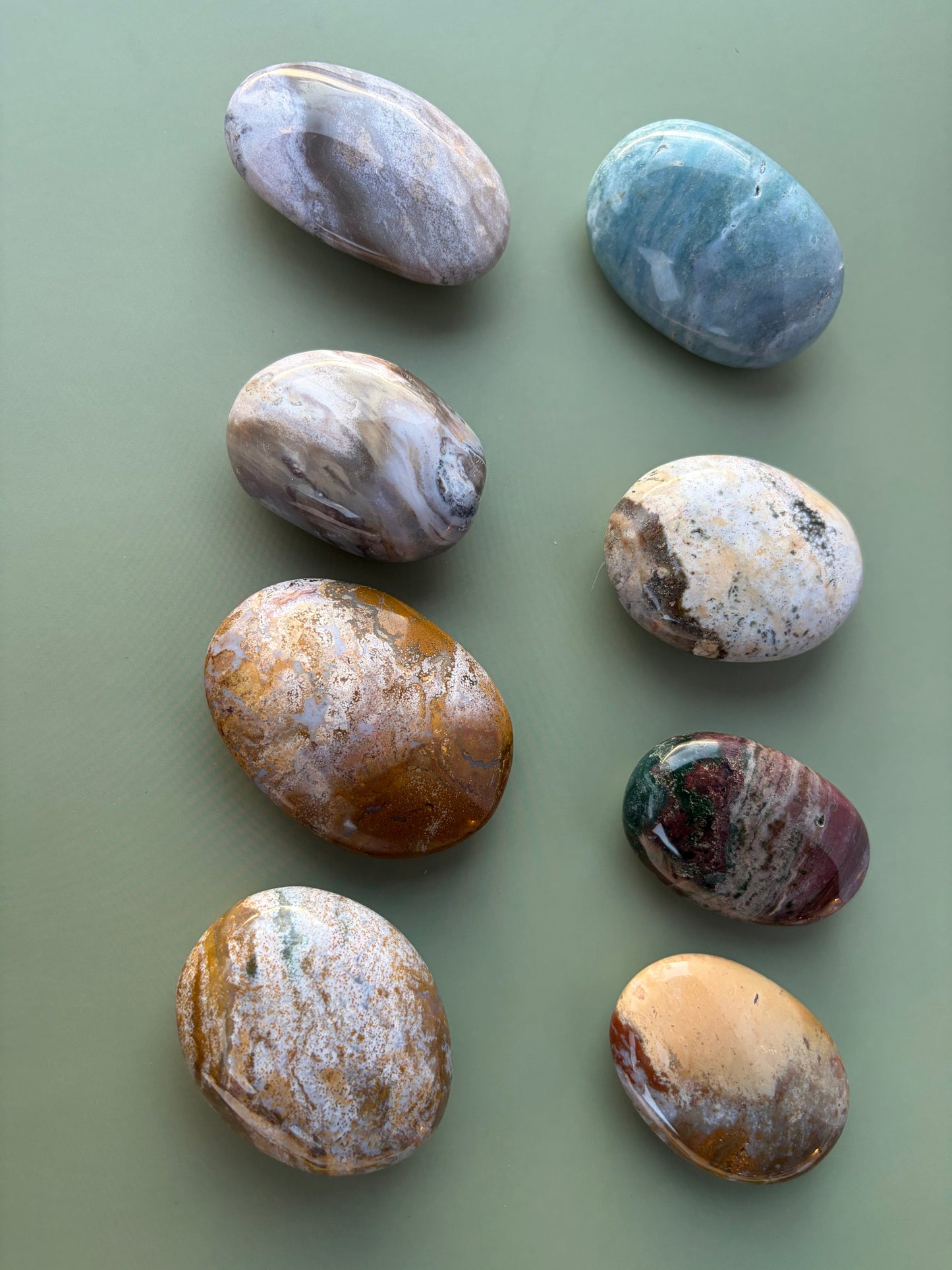Sea Jasper Palm Stone Choose Your Own