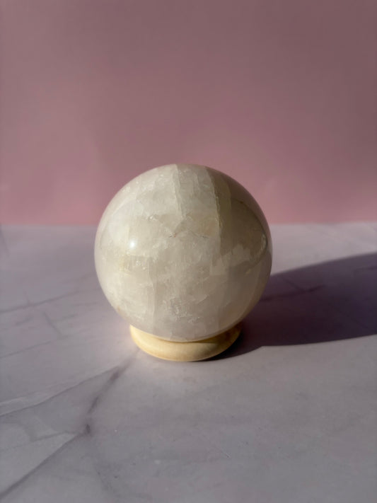 White Calcite Sphere
