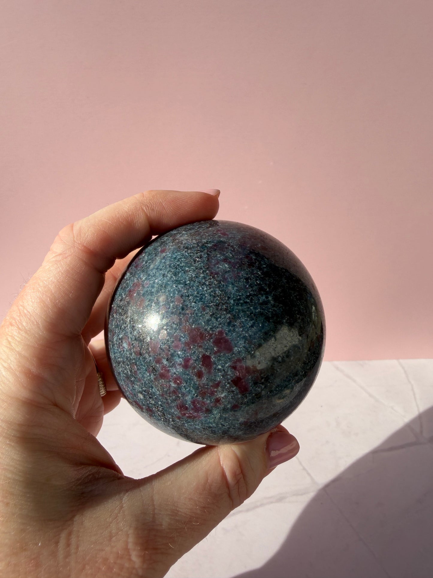 Ruby in Kyanite Sphere