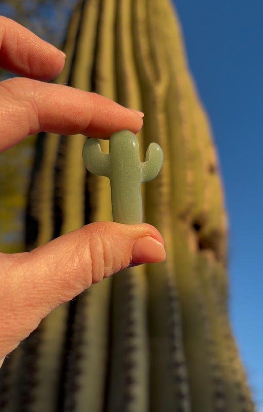 Mini Green Aventurine Saguaro