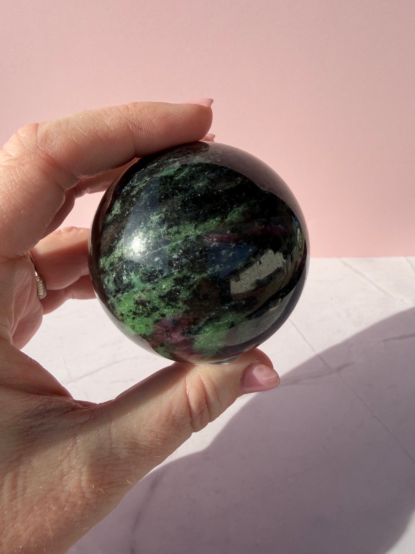 Ruby in Zoisite Sphere