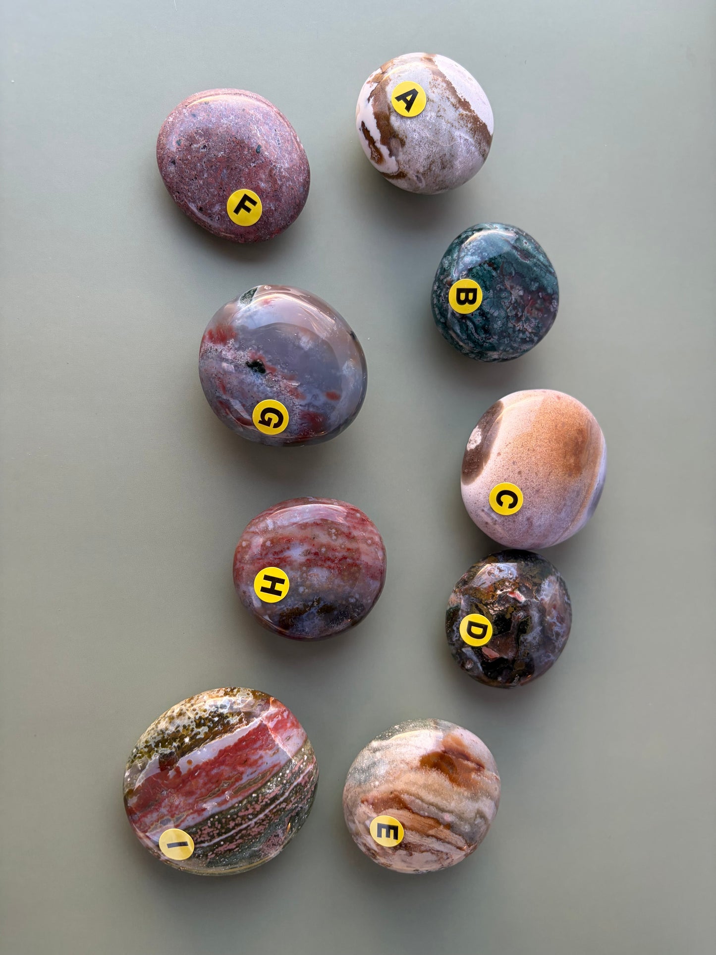 Sea Jasper Palm Stone Choose Your Own