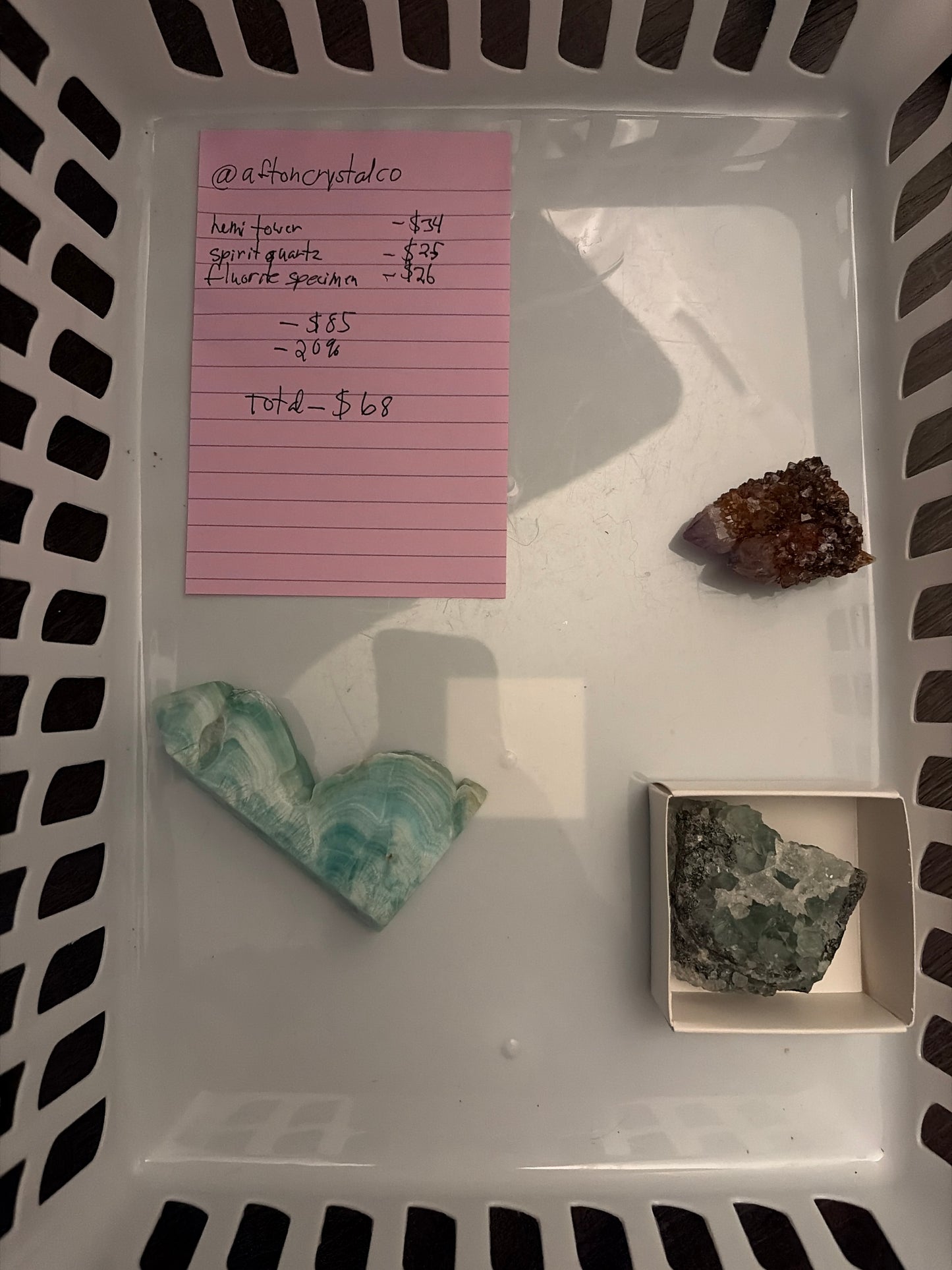 June 20 Live Sale Listing for @aftoncrystalco