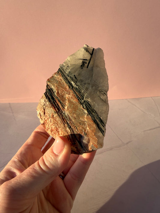 Raw Tourmaline in Quartz