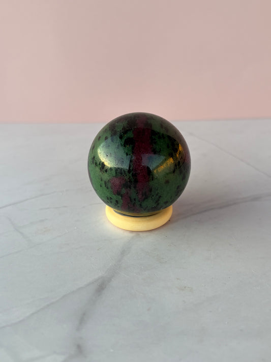 Ruby in Zoisite Sphere