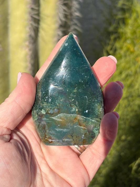 Polished Moss Agate Freeform